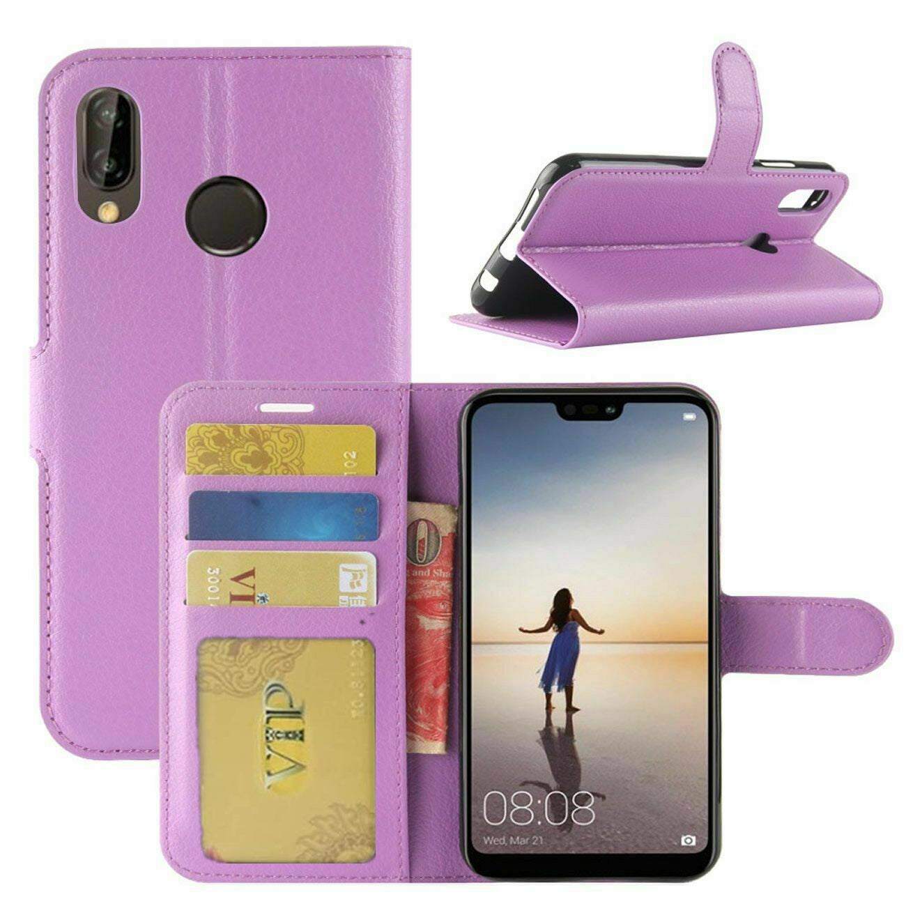 Leather Folio Wallet Case for Huawei P10 Lite Leather Folio Wallet Case for Huawei P10 Lite